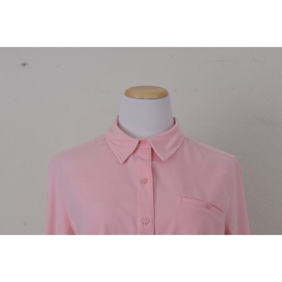 Vintage 90s Pink Polyester/Spandex Shirt size 12‎ - Picture 5 of 10